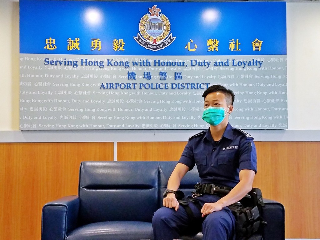 機場特警組主管孔逸娜表示將擴充人員及提升裝備，以應對可能發生的危機。林樂軒攝