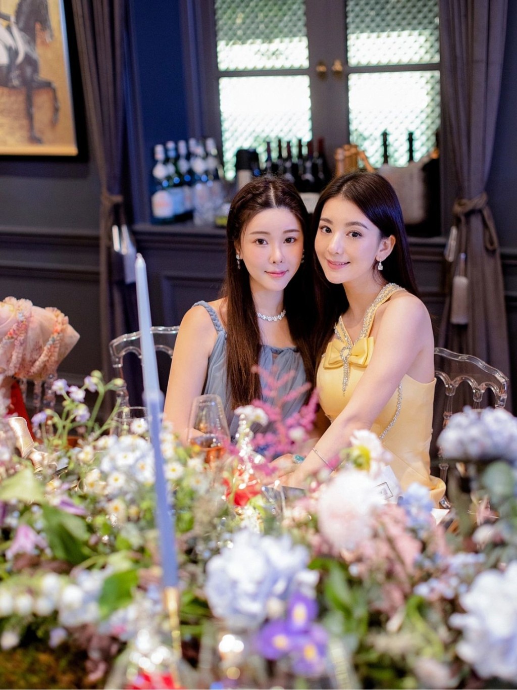 方媛在去年7月，也曾在社交網分享出席蔡天鳳生日會的照片。