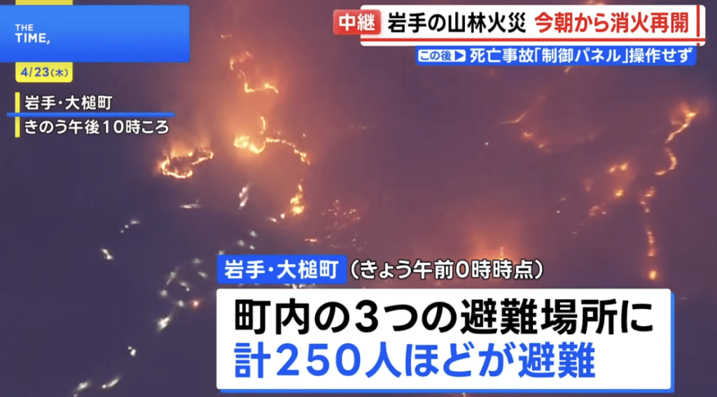 面對失控火勢，當局於23日凌晨起發動全面地面滅火。