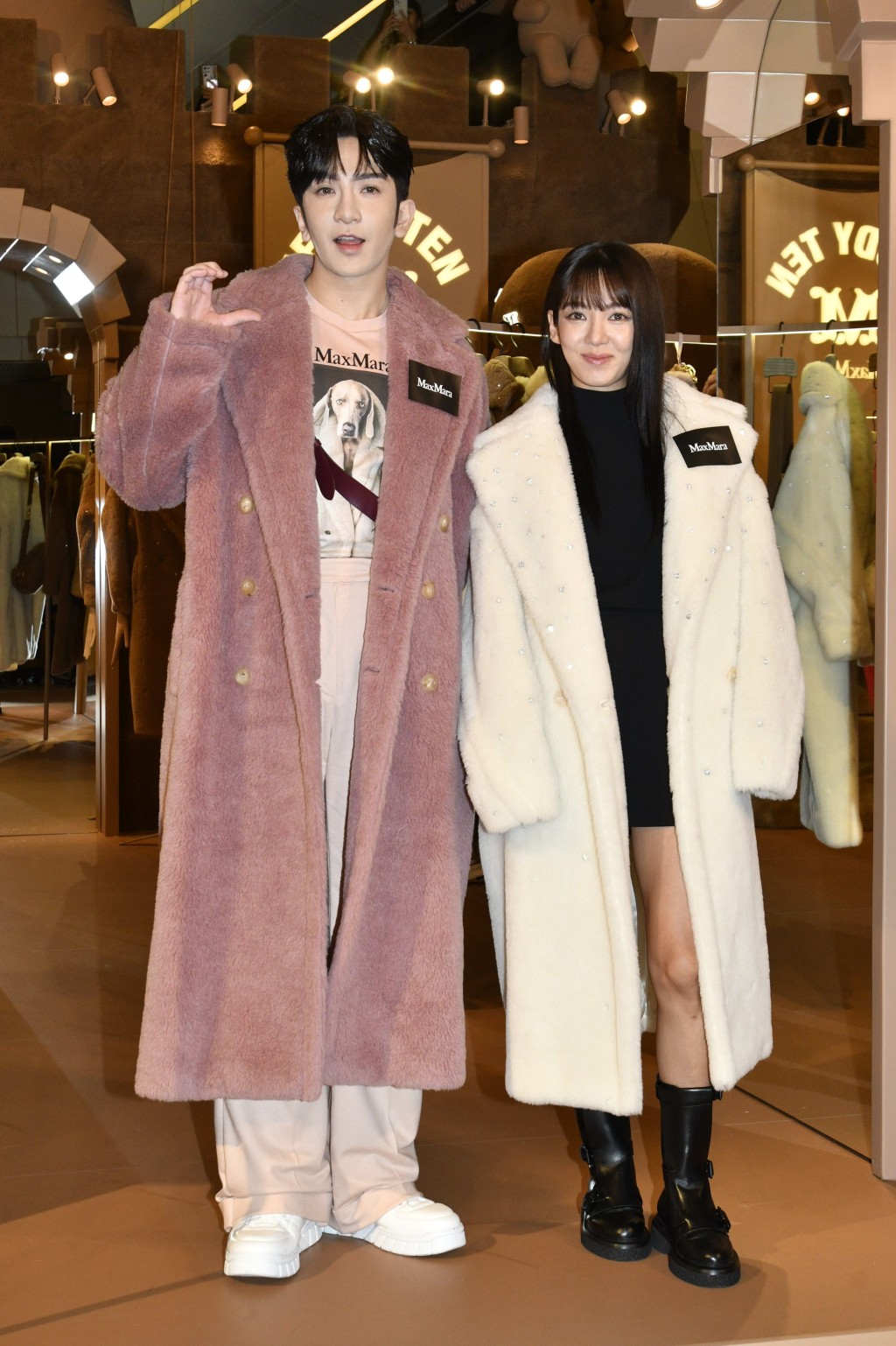 Anson Lo與韓國女團「少女時代」成員孝淵今日出席品牌限定店活動。
