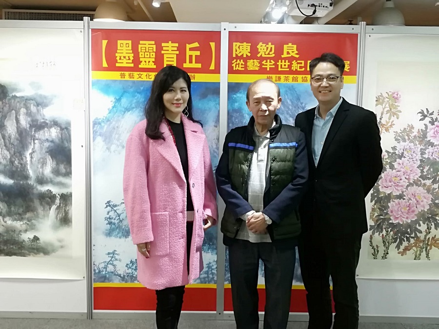 上周陳勉良舉辦從藝半世紀回顧展「墨靈青丘」,分享50多年藝術歷程。受訪者提供