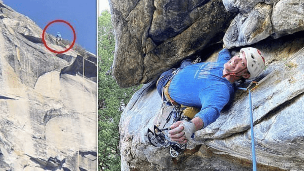 美國登山者巴林米勒攀爬酋長岩時失足身亡。X@rapid_reveal