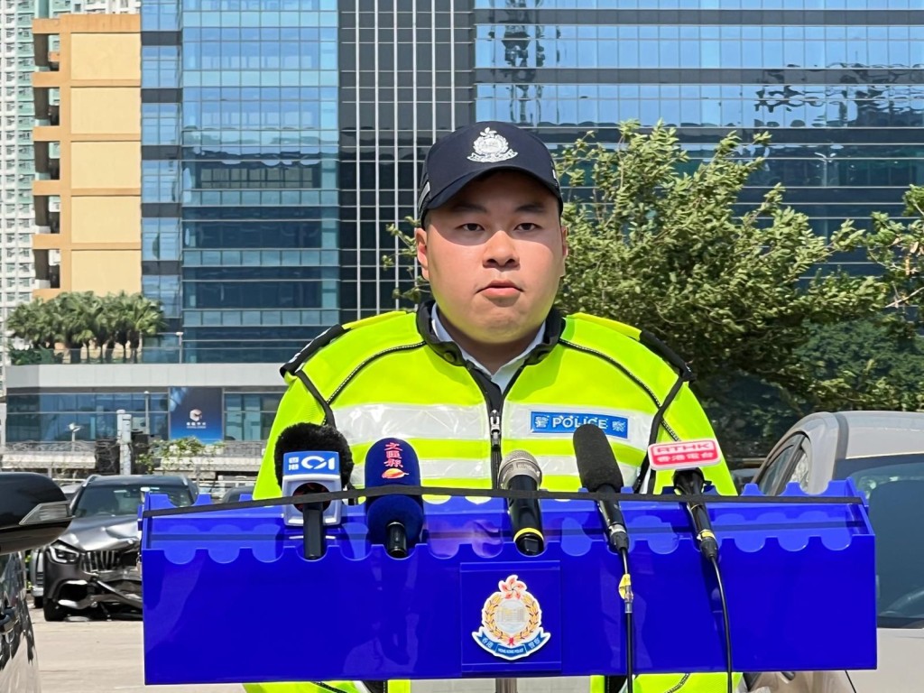 西九龍總區交通部執行及管制組高級督察鄭皓銘。 西九龍總區交通部執行及管制組高級督察鄭皓銘。