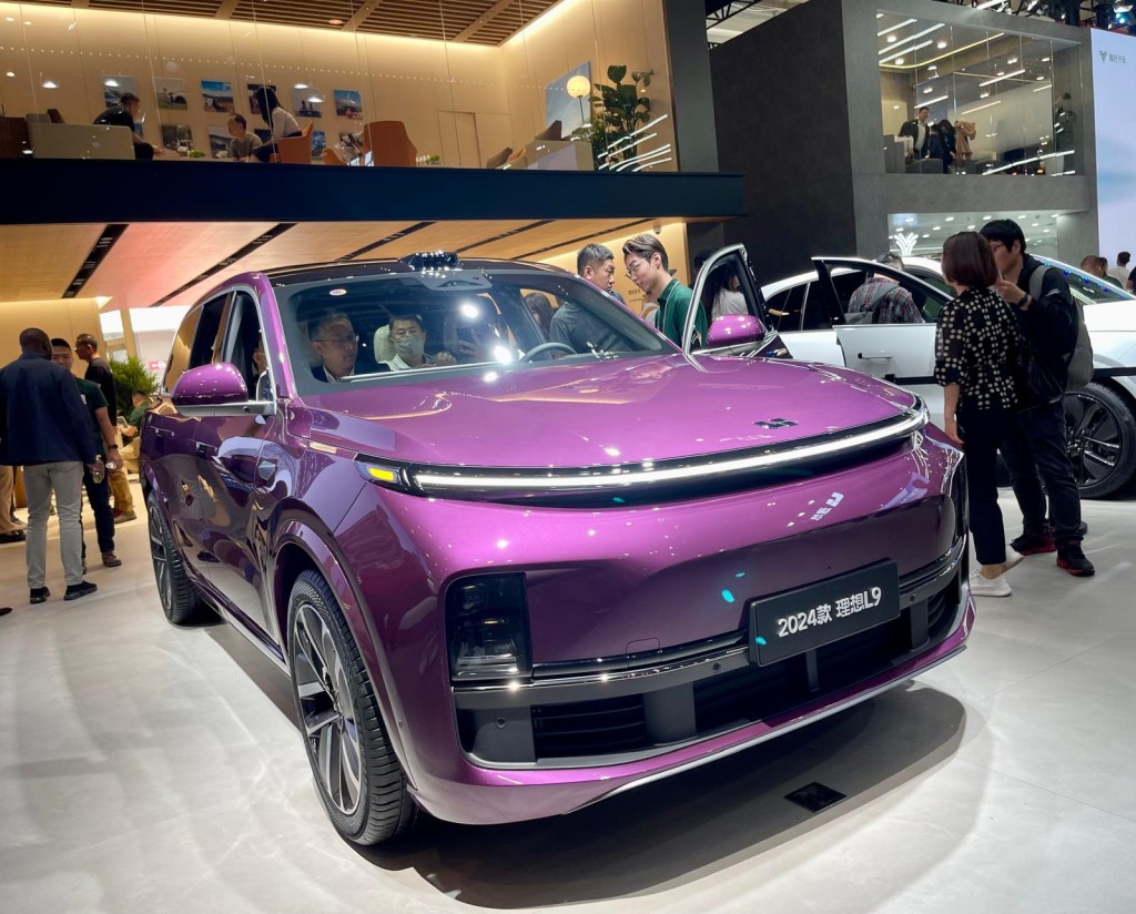 2024年款理想L9在北京車展首度露面。