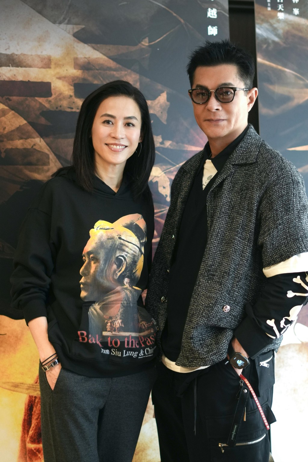 古天樂、宣萱昨日再次出動，連場謝票。