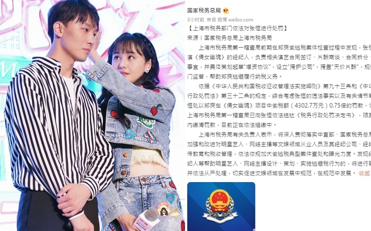 張恒被國家稅務總局罰3,966萬港元。