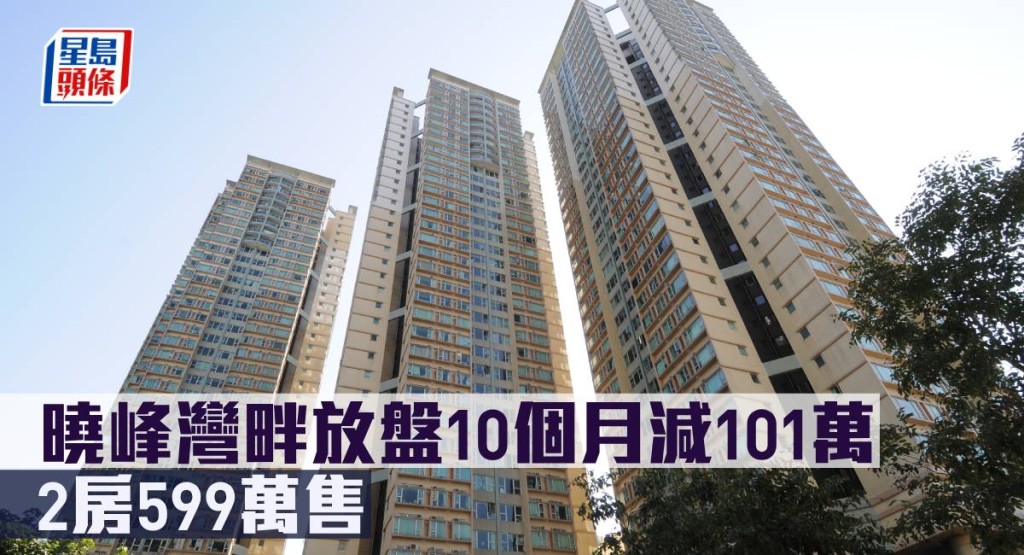 曉峰灣畔放盤10個月減101萬,2房599萬售。