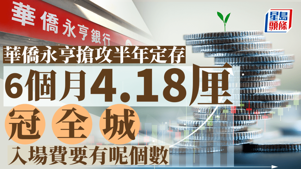 華僑永亨推6個月定存4.18厘 全港最高