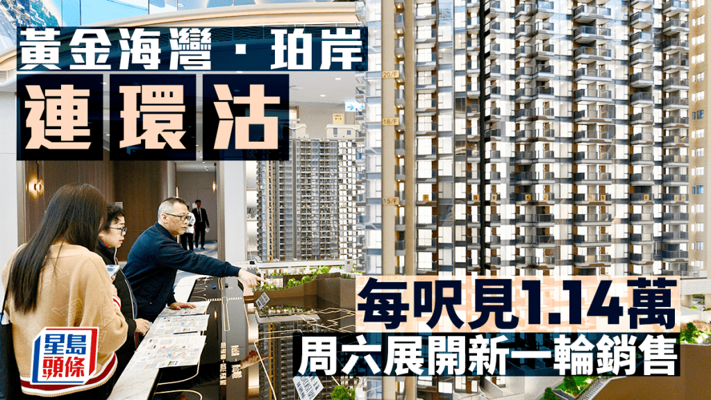 黃金海灣．珀岸連環沽 每呎見1.14萬 周六展開新一輪銷售