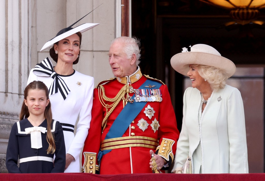 英皇妃凯特和家人一起露面。　路透社