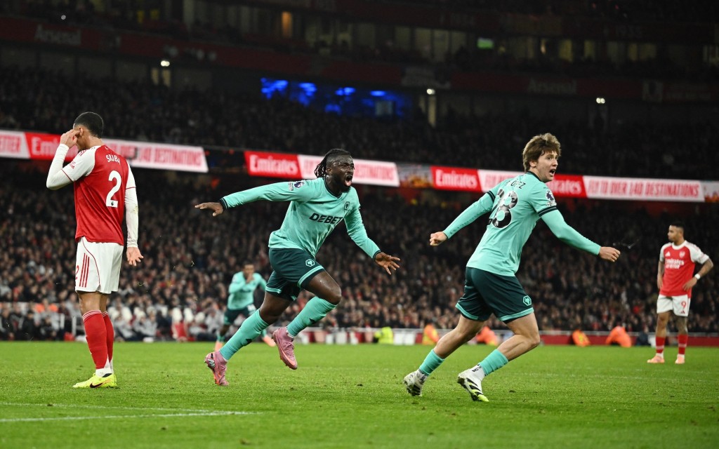 艾洛高達尼90分鐘建功，一度為狼隊扳平。路透社