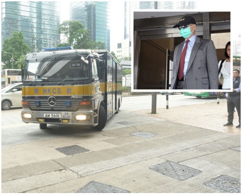 周向榮(小圖為資料圖片)今早由囚車押上法院。