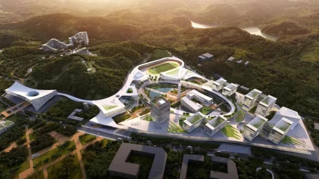 深圳海洋大學「山海之心·研創雲環」設計圖。