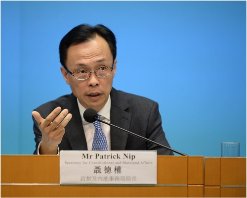 聶德權指,如市民沒有意圖侮辱國歌,國歌條例對市民生活不會有影響。