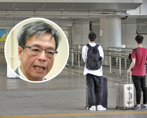 呼吸系統專科醫生梁子超（小圖）表示，若通關每日1,000人的配額不牽涉機場旅客，而只涉及經陸路口岸往來的人士，相信風險可控。資料圖片