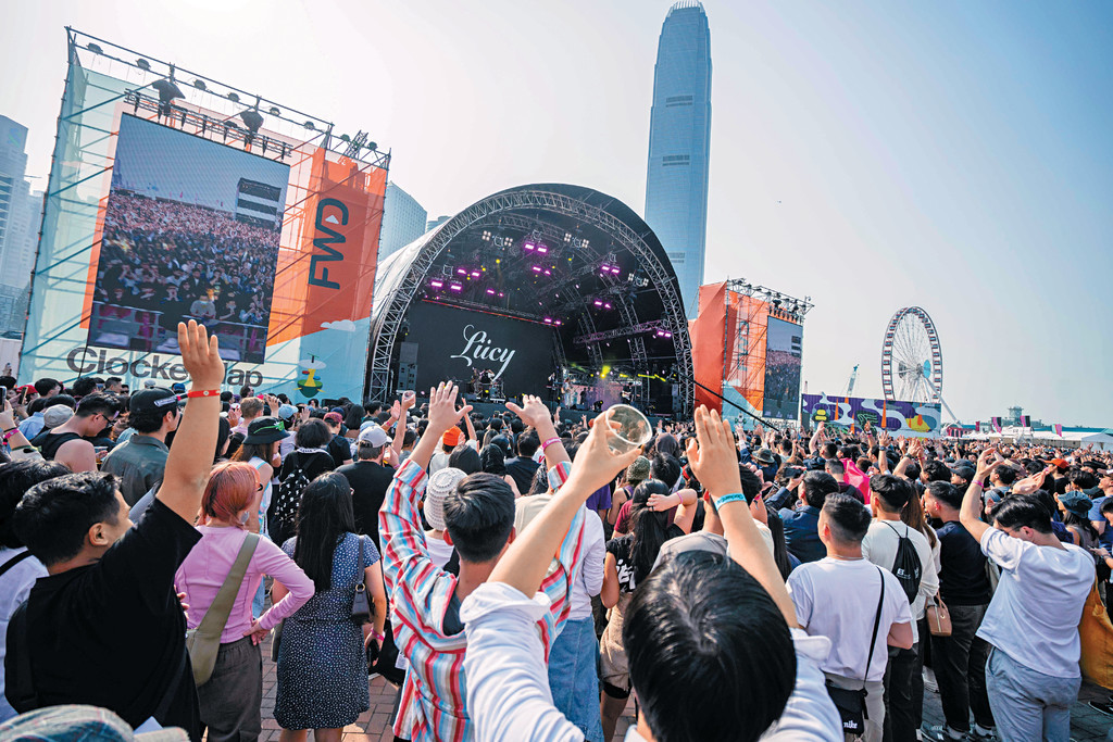 ■香港大型國際盛事Clockenflap舉行，吸引大批旅客訪港。