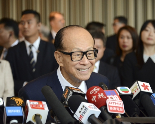 長和系創辦人李嘉誠。資料圖片