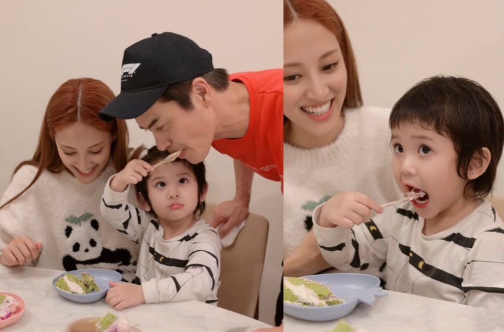 陳凱琳、鄭嘉穎與細仔。