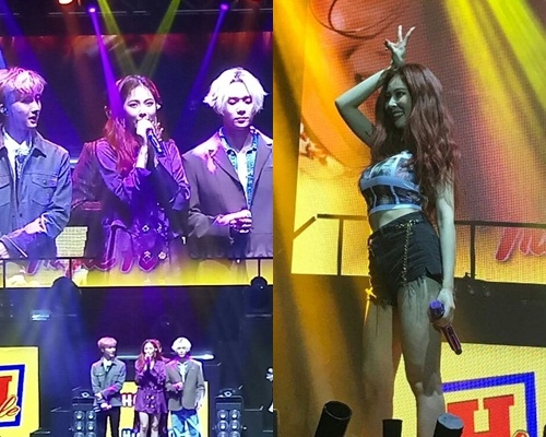 泫雅與兩師弟組成Triple H在港演出。