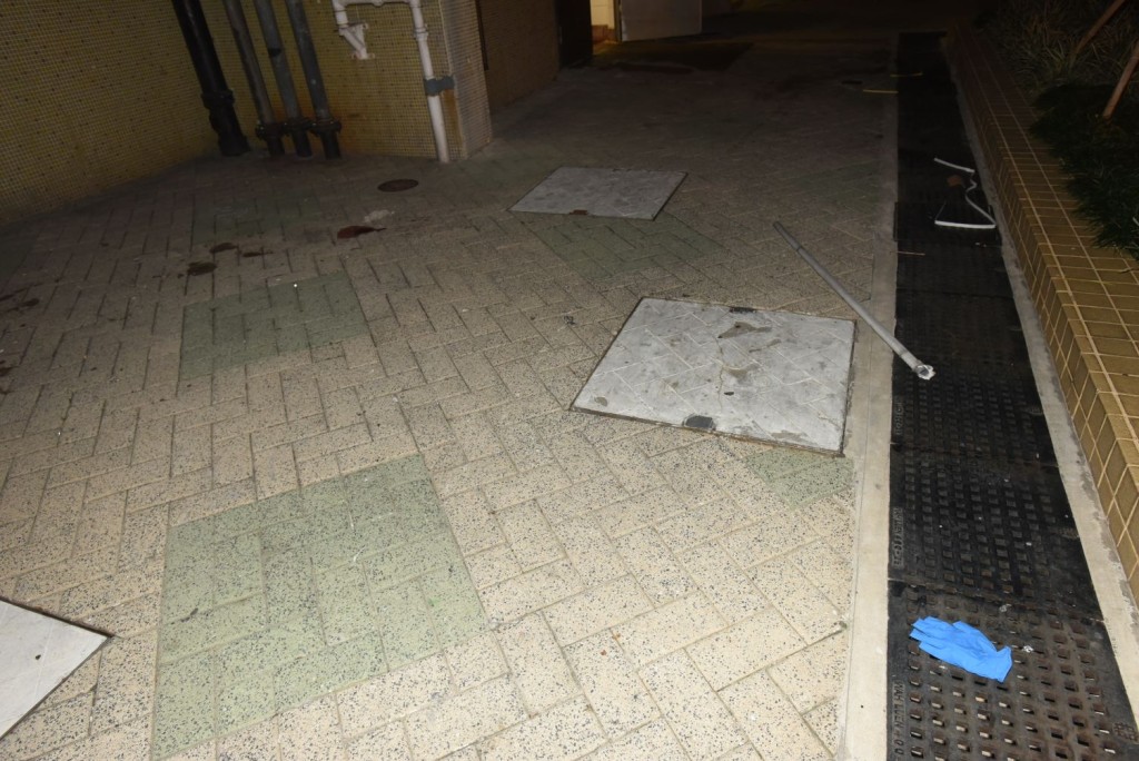 現場遺下血跡。徐裕民攝
