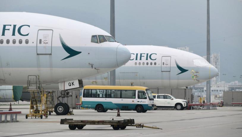 國泰與大韓航空客機於北海道新千歲機場相撞。資料圖片 國泰與大韓航空客機於北海道新千歲機場相撞。資料圖片