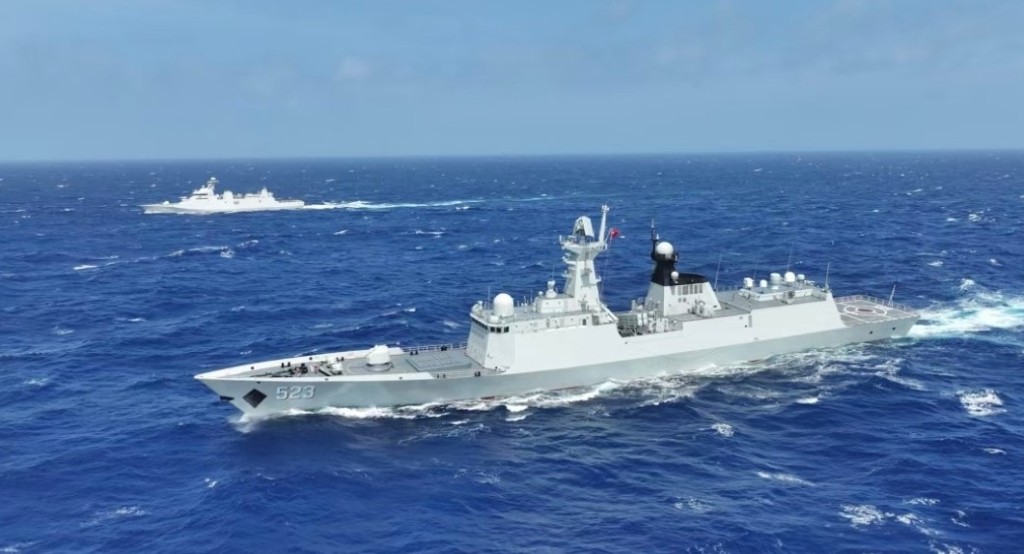 中國與印尼海軍台島以東海域完成通航演練。微博@東部戰區 中國與印尼海軍台島以東海域完成通航演練。微博@東部戰區