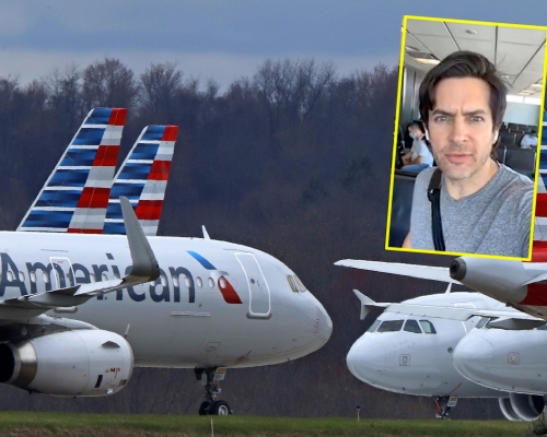 男乘客拒戴口罩,被美航機組人員逐出機艙。AP/網圖