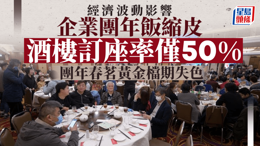距離農曆新年不足兩星期,飲食業指中式酒樓團年飯訂座率只得50%。