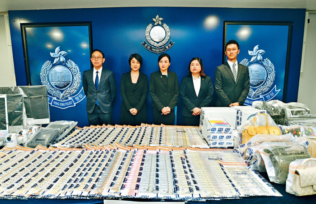 警方舉行記者會展示行動中檢獲的大批證物，並考慮充公6700萬元犯罪得益。