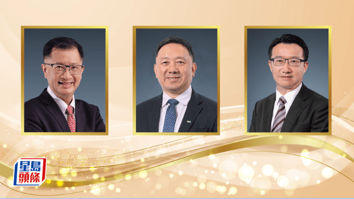 香港都會大學今日宣布黃天祥(中)續任校董會主席。都大提供