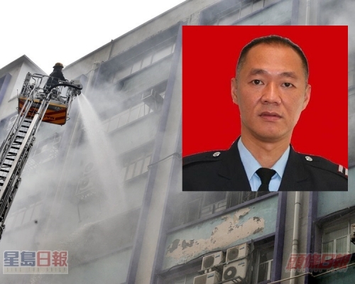 青山道麗昌工廠大廈四級大火，消防隊目楊俊傑不幸殉職。