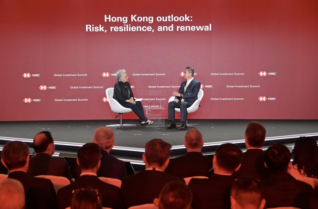 陳茂波上周出席滙豐全球投資峰會2026。陳茂波網誌