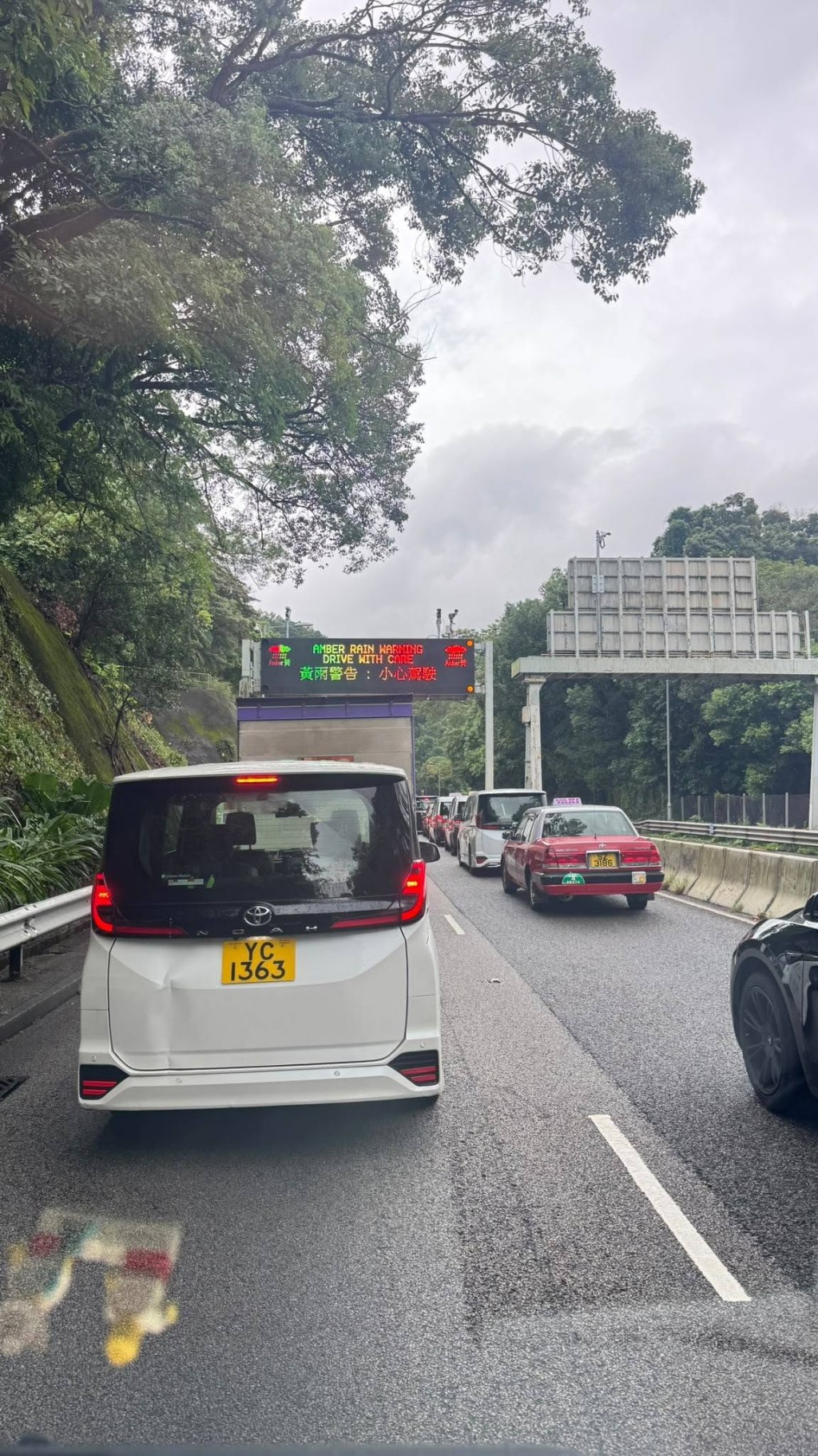 現場交通擠塞。fb香港公共交通智庫圖片