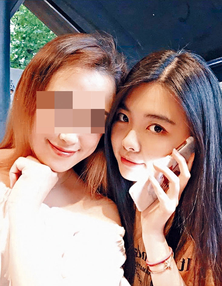 何猷啟新歡Alice（右）被起底，有指她換男友如走馬燈，及經常刪除社交帳戶及換電話以免「留手尾」。