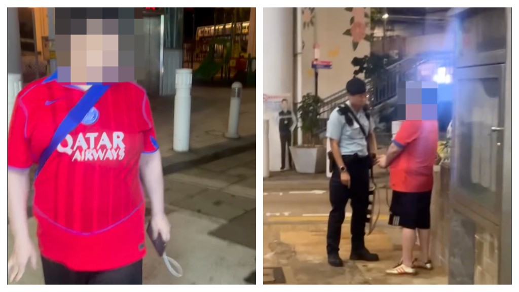 筲箕灣夜歸女遭箍頸胸襲 29歲男當場被捕。Threads@_fatcheung_ 影片截圖