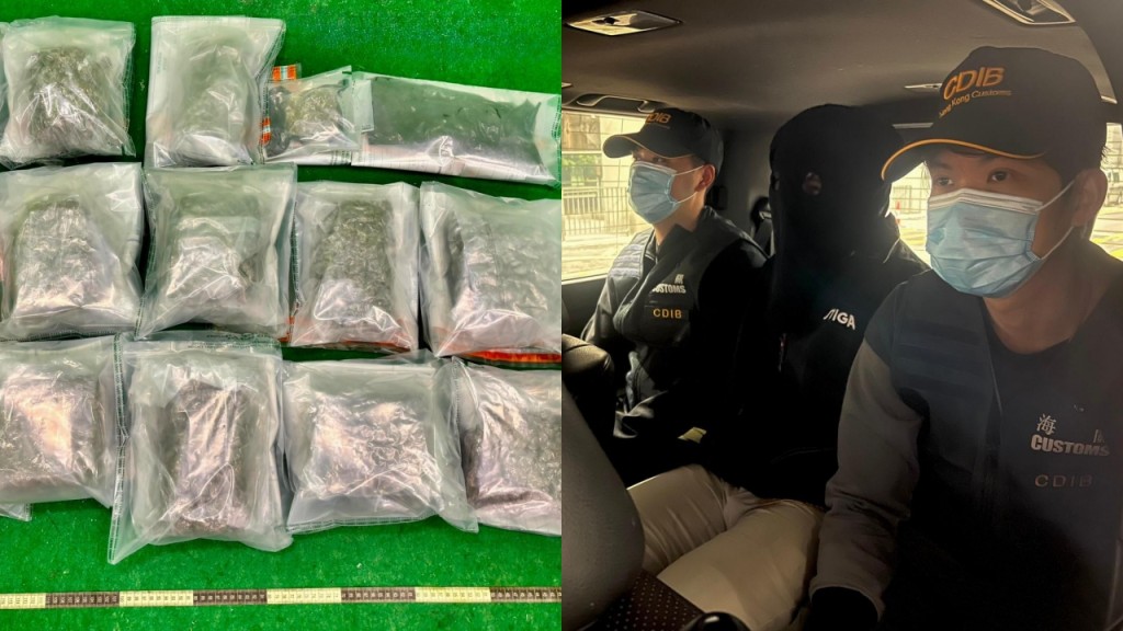 手提行李藏$87萬大麻花 泰國抵港男被拘控