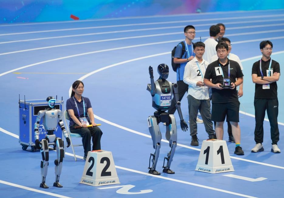 2025世界人形機械人運動會。 新華社