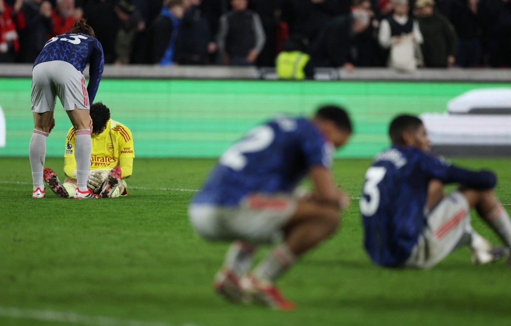 近6輪英超，阿仙奴已失了6分。路透社