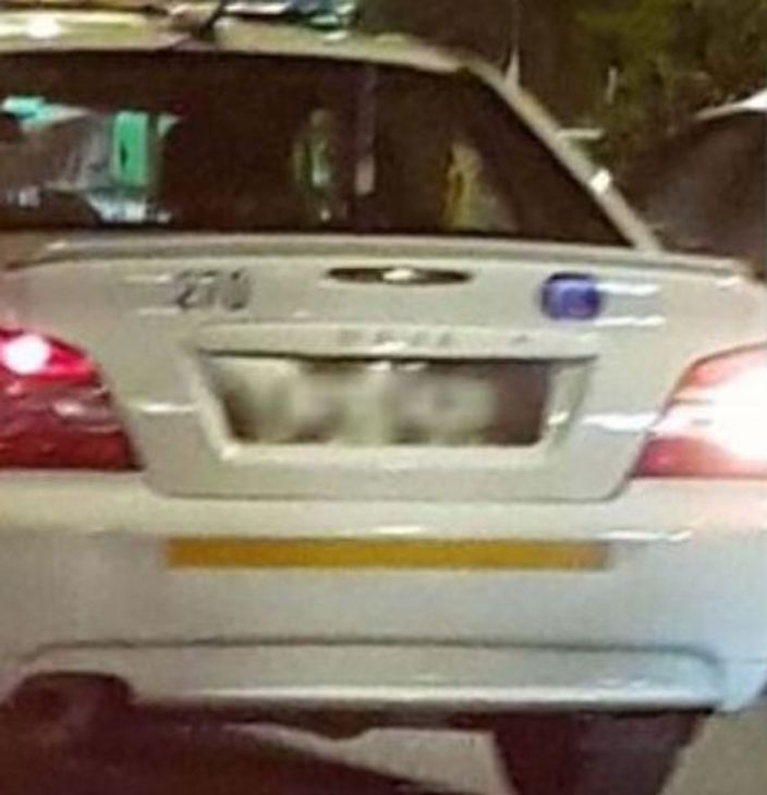 涉事警察巡邏車。
