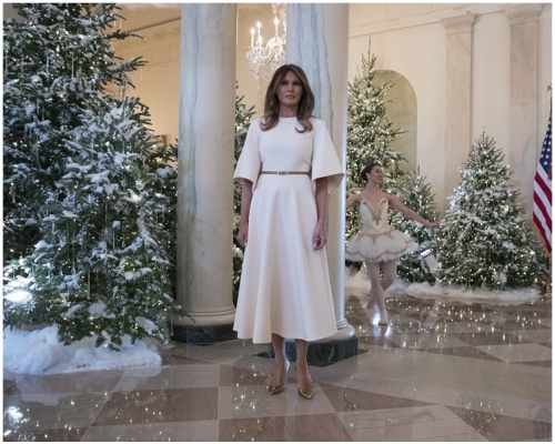 白宫整个圣诞布置由梅拉尼娅操刀。AP  