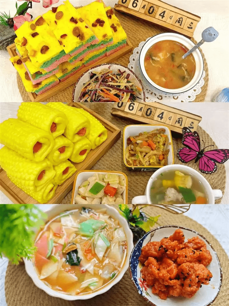 幼儿园的餐食。 幼儿园的餐食。