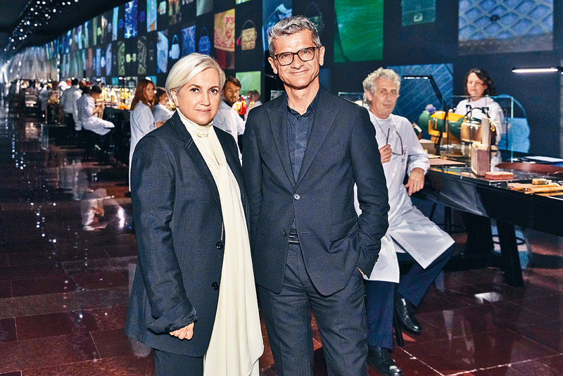 左/品牌創意總監Silvia Venturini Fendi、右/品牌總裁Serge Brunschwig。