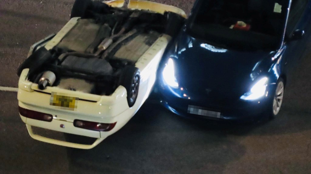 本田Type R反车四轮朝天。FB：Bonny Chiu@JDM日本绝版车会