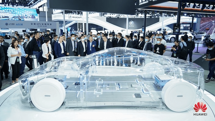 華為去年發布智能電動車解決方案。(網上圖片)