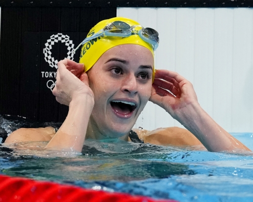 麥姬昂奪女子100米背泳金牌。Reuters