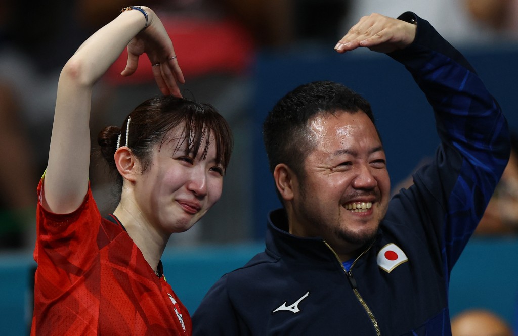 早田希娜取得女單銅牌。REUTERS