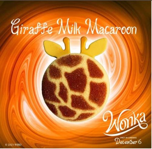 長頸鹿奶馬卡龍Giraffe Milk Macaroon,以長頸鹿蒸餾奶製成，讓你恢復熱情，自我感覺達到高峰，拋開一切恐懼。
