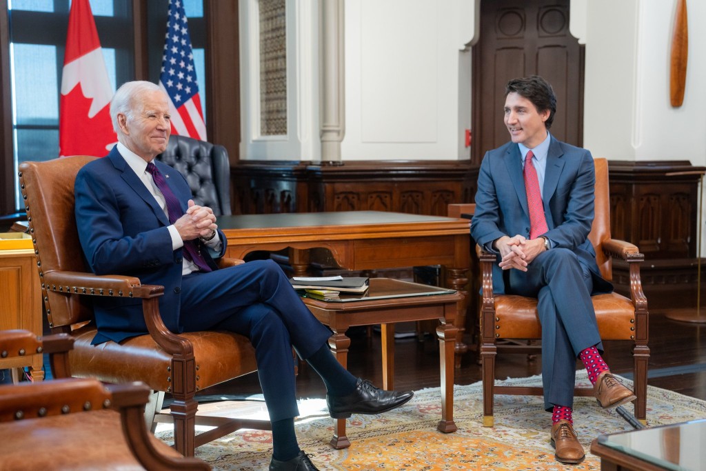 美國總統拜登訪問加拿大，與加拿大總理杜魯多會面。 白宮Twitter