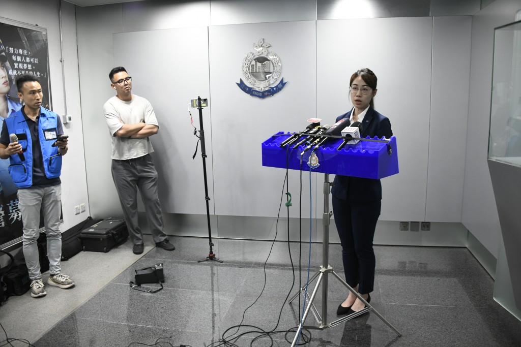 警方高級督察陳裕詠講述案件。 警方高級督察陳裕詠講述案件。