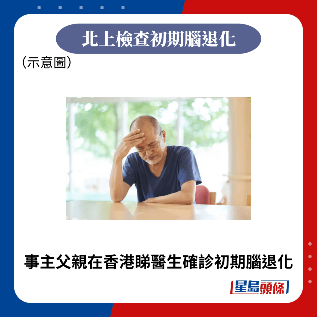 事主父亲在香港睇医生确诊初期脑退化